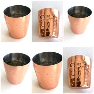 Set of 6 Hammered copper finish steel Moscow mule shot glass
Preowned